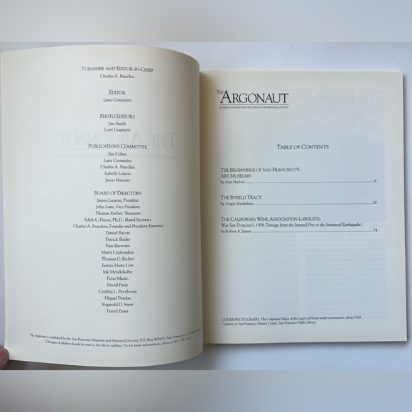 Argonaut Journal of The San Francisco Museum and Historical Society Winter 2010 - Picture 6 of 13